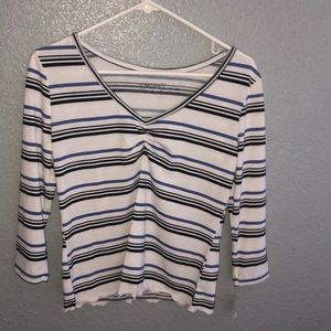 A long sleeve striped shirt